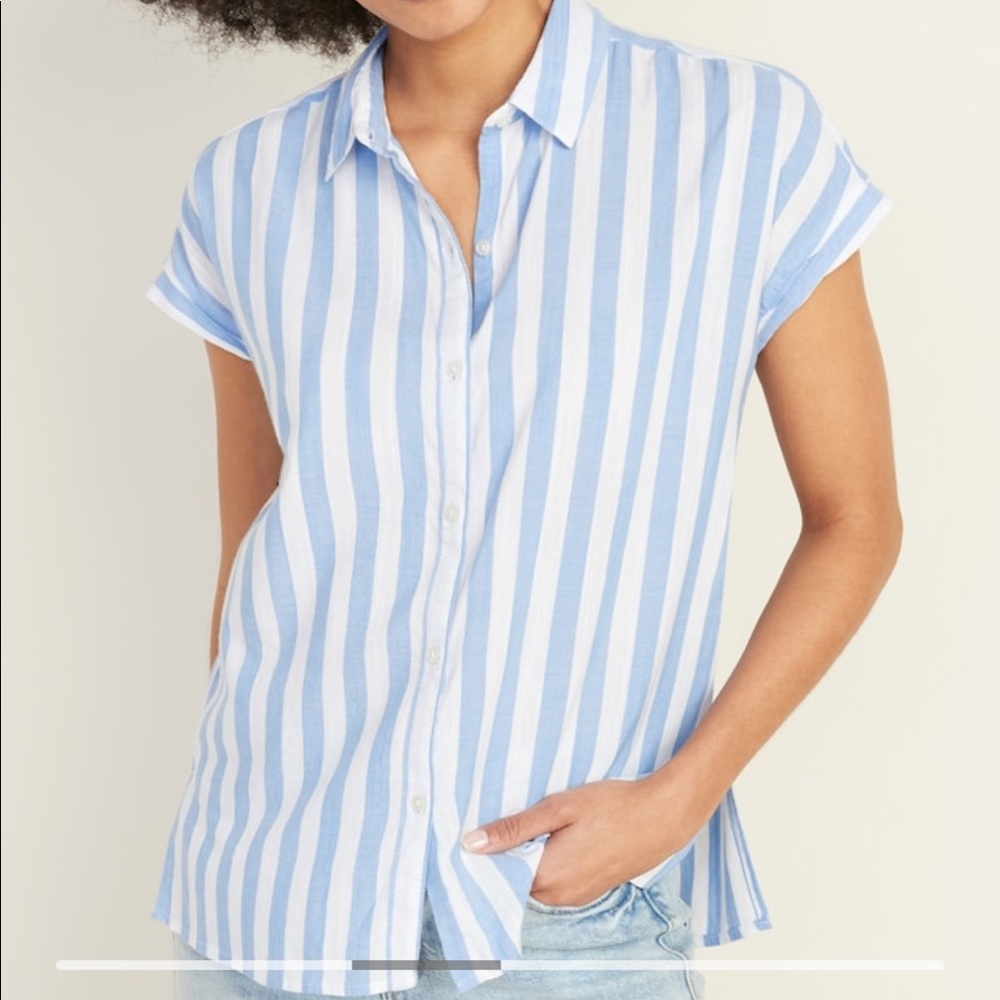 Old Navy Stripped cap sleeve shirt
